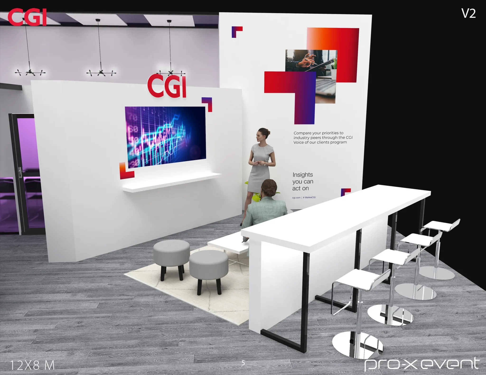 30x40 En ligne booth design by Pro-X Exhibits